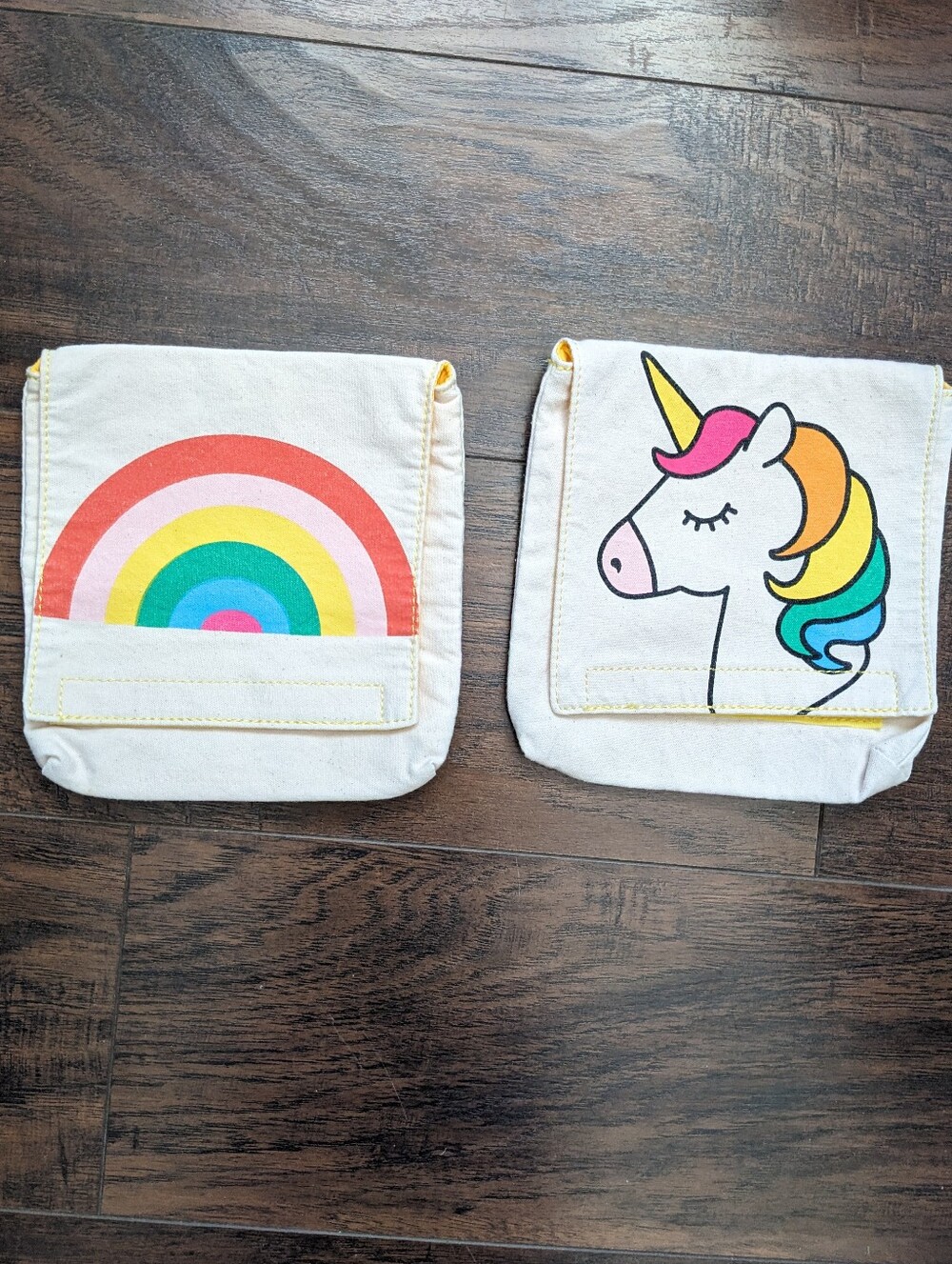 Kids Canvas Unicorn & Rainbow Snack Pack Set